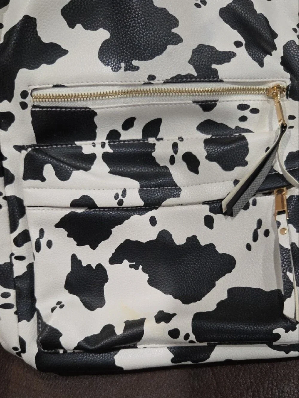 Cow Print Black & White Backpack Purse - Women Bags NWOT